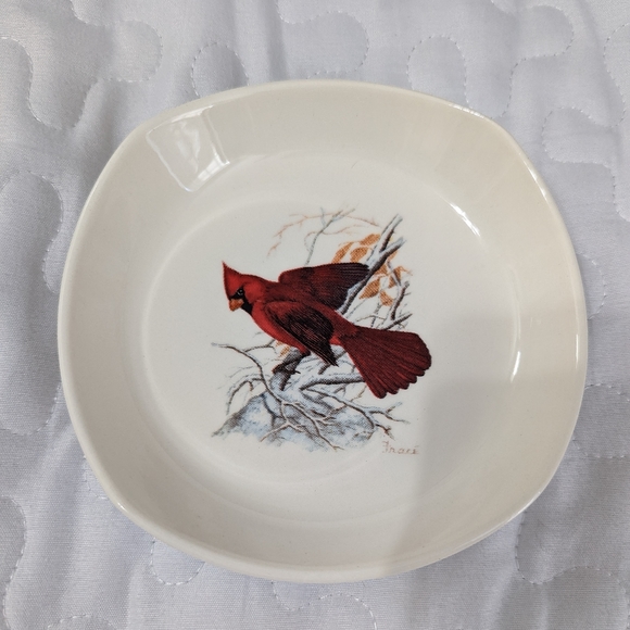 REDUCED TO SELL! National Wildlife snack plates, "Protect Our Songbirds" - Picture 3 of 9